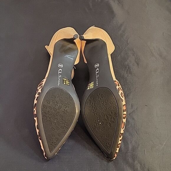 BRAND NEW  CHINESE LAUNDRY  LEOPARD PRINTED POINTED TOE BOW STRAP DETAILS PUMP - Picture 13 of 14